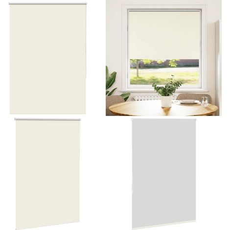 vidaXL Verdunkelungsrollo Cremeweiß 95x150cm Stoffbreite 90,7 cm (1/5)