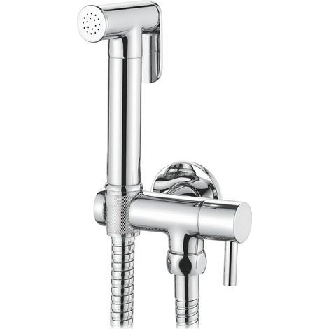 WC Set avec, Flexible, Support, Douchette, Chromé, Argent (1/5)