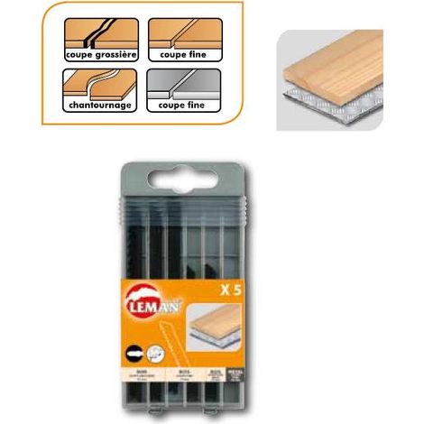 Leman - Coffret 5 Lame de scie Sauteuse B&D (4 Bois + 1 Metal) (1/2)
