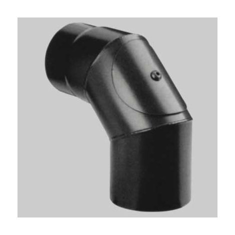 CURVA CHIUSA CON ISPEZIONE NERO OPACO  90  °  EE  130     MADE IN ITALY