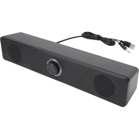 Haut-parleur d'ordinateur, haut-parleur de téléphone portable, petit haut-parleur filaire avec bouton USB pour la maison et le bureau. Usage général. (1/5)