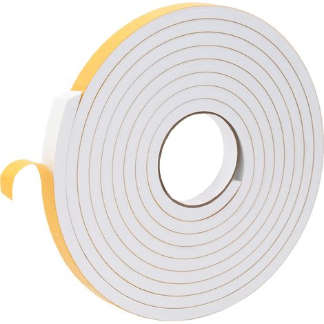 Cinta de espuma autoadhesiva 20 uds. Blanco 20mm x 5m Espuma CR vidaXL (1/5)