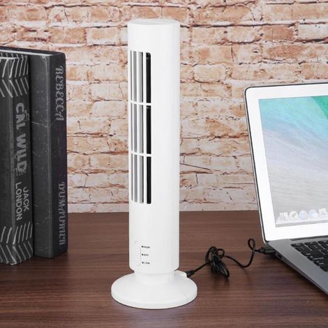 Ventilateur de bureau portable vertical sans pales, climatiseur USB, mini tour de refroidissement pour la maison et le bureau. (1/3)