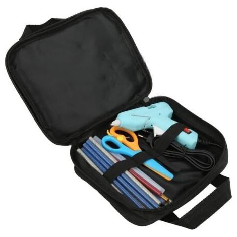 Pistolet à colle chaude professionnel électrique pistolet à colle thermofusible avec 20 pièces bâtons de colle thermofusib (1/4)