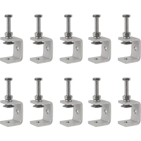 10 Stück Edelstahl-C-Klemmen, 30 mm, Hochleistungs-C-Klemmen, Super-C-Klemmen, verstellbare Backenöffnung 0–25 mm, für Holzbearbeitung, Schweißen und Tischlerarbeiten (1/5)