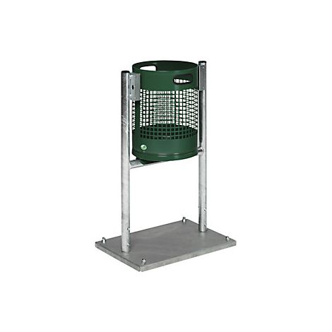 VAR Contenitore per rifiuti per esterni 30 l acciaio con (1/3)