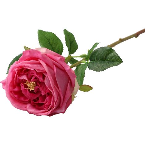 Rose Artificielle Soie - Tige Longue Réaliste - Décoration Mariage Fête Maison - Lot De 10 (1/2)