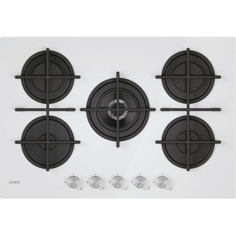 Candy Moderna CVG74WTW Blanc Encastrable 74,5 cm Gaz 5 Brûleurs
