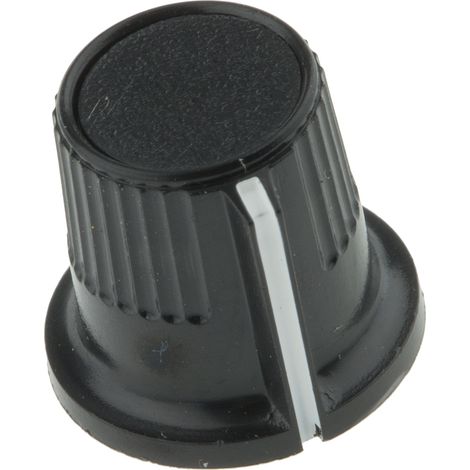 Bouton de potentiomètre RS PRO, Axe de 3.175mm, Diamètre de 11.6mm, Vis sans tête (1/2)
