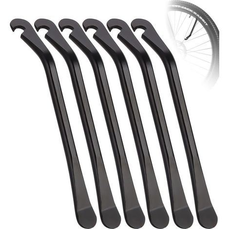 Démonte-pneus de vélo en métal noir, 120 x 12 mm, outil de démontage et de réparation