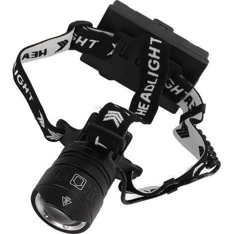 Lampe frontale puissante, rechargeable et étanche avec capteur LED, idéale pour l'exploration et le camping en plein air. (1/5)