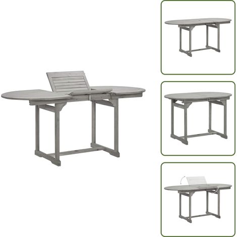 Tavolo esterno - vidaXL Tavolo da Pranzo per Esterni (120-170)x80x75 cm Massello Acacia - Tavolo estensibile