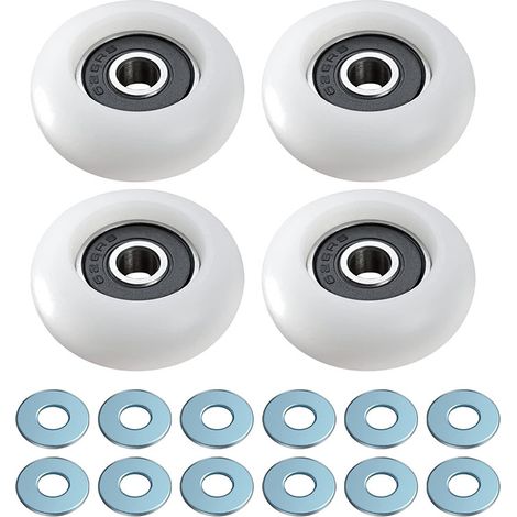 Replacement rollers for fitness equipment models 2000/3000/3000 XL, with precision-machined rollers and 626T ball bearings. Supplied with metal hubs – 20 sets.