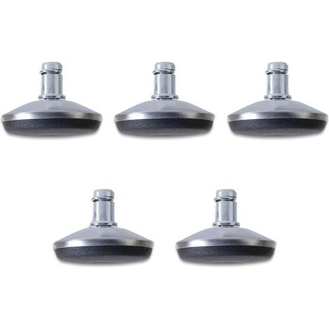 Ruedas giratorias de repuesto para sillas de oficina con base fija, vástago de 11 mm (7/16") de diámetro, compatibles con la mayoría de las sillas de oficina.