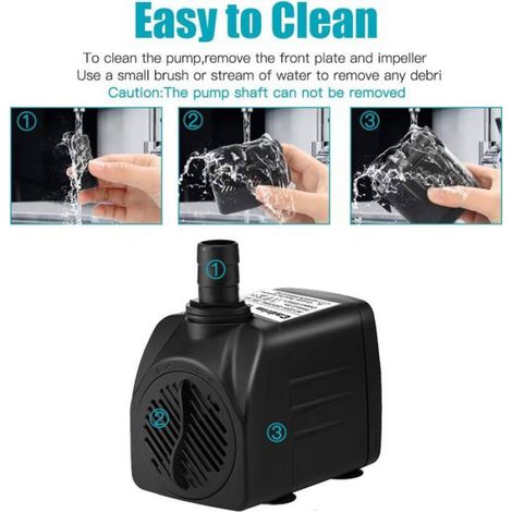 Pompe Submersible,Pompe Aquarium 1200L/H 220-240V/50Hz Multifonction Aquarium Poisson Fontaine, Pompes À L'Eau, Pompes De Piscine (1/4)