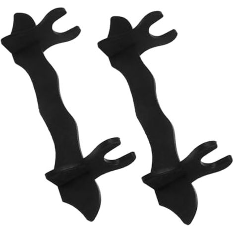 Lot de 2 présentoirs de bureau en plastique noir pour collections et expositions (1/5)