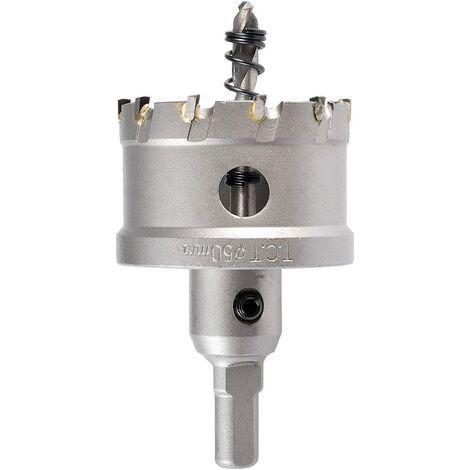 50mm coupeur de trou de dents en carbure de tungstène, TCT Foret de scie trépan pour acier inoxydable, feuille, métal (50mm) (1/5)