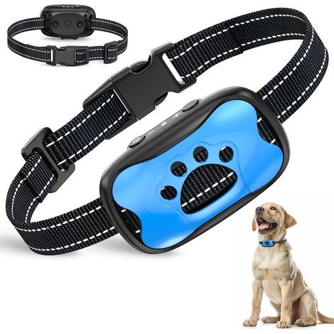 Collier Anti Aboiement Chien sans Choc–Collier Anti-Aboiement Petit Chien–Collier de Dressage Réglable–pour Chiot Chien–à (1/5)