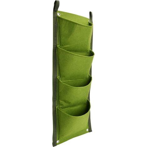 Jardinière Murale de Jardin Verticale à 4 Poches, Meilleurs Sacs de Plantation Suspendus pour la Croissance des Plantes pour la décoration de la Maison de Bureau de la Cour de Jardin (1/5)