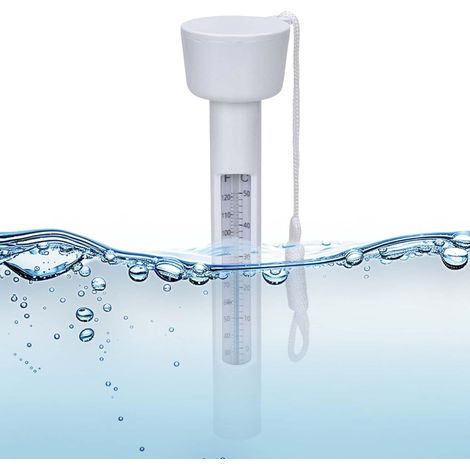 Schwimmthermometer mit gut ablesbarer, schwimmender Anzeige und Seil Schwimmendes Wassertemperatur-Zubehör (0–50 °C) für Zuhause, Spa, Aquarium, Teich, Innen- und Außenbereich (1/4)