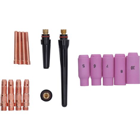 Ensemble de 16 pièces en cuivre et céramique pour torche TIG, pièces de rechange pour soudeuse plasma WP 17 18 26 (1/5)