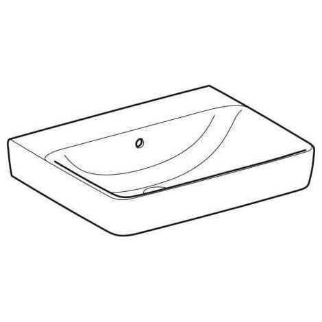 Geberit Renova Plan, Waschtisch, 60x48 cm, ohne Hahnloch, mit (1/5)