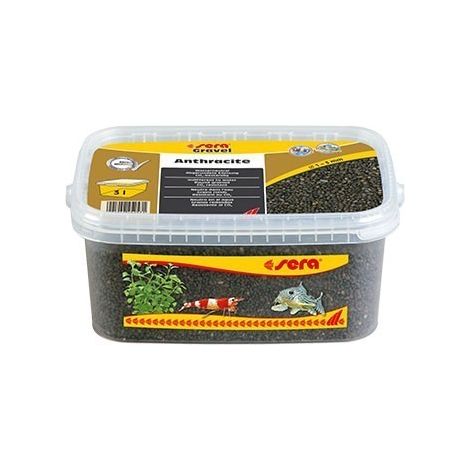 Sera Gravel Anthracite - Gravilla antracita natural (Ø 1 - 3 mm), para todos los acuarios de agua dulce y salada