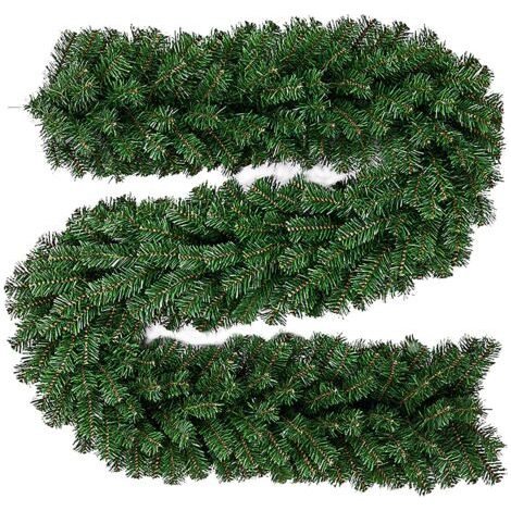 Guirnalda navideña artificial de 270 cm, guirnaldas navideñas artificiales, guirnalda decorativa para dormitorio, puerta, pared, ventana, escalera y chimenea.