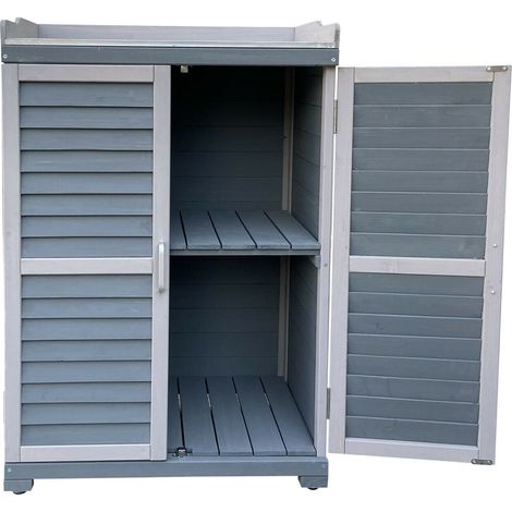 Tavolo da giardino con base e piano di lavoro 99,7 cm grigio 160002398