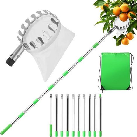 HOXILEELEO - Cueille-Fruits,cueille-Pommes,cueille-Fruits 4 m,Facile à Monter, cueille-Fruits, cueille-Cerises pour poires, diamètre 16 cm (1/5)