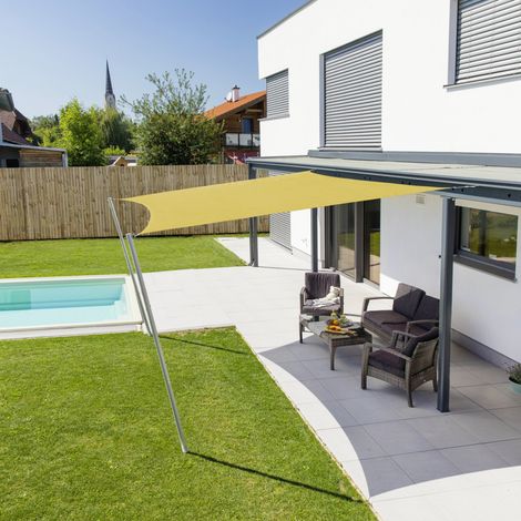 Windhager Sonnensegel Cannes gelb 4 x 4 m Sonnensegel (1/3)