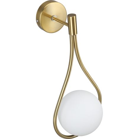 Applique murale LED en forme de goutte d'eau, globe doré, lampe décorative d'intérieur pour salon, chambre, couloir, escalier (1/5)