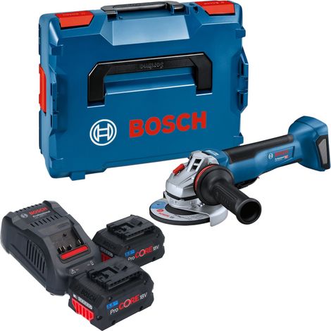 Meuleuse d'angle sans fil Bosch GWS 18V-10 P Professional 18 V 125 mm sans balais + 2 batteries ProCORE 5,5 Ah + chargeur + L-Boxx (1/5)