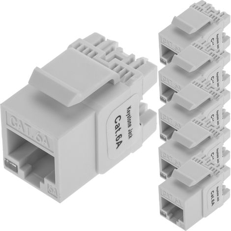 BeMatik - Keystone RJ45 femelle TB110 Cat.6a UTP pack de 6 unités avec led. (1/5)