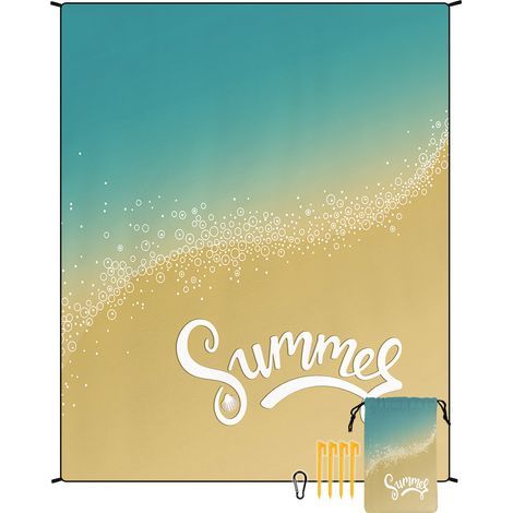 Strandmatte aus Mikrofaser im Bohème-Stil, schnelltrocknend, wasser- und feuchtigkeitsabweisend, ideal für Picknicks und Camping. Strandmatte 50 (1/4)