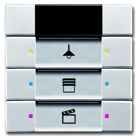 Poussoir 3 TouchesMf Avec Recepteur Ir Aluminium Argent 2CKA006135A0158 ABB 587411