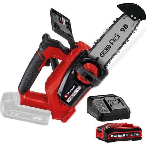 Einhell PXC 18v Cordless Brushless Chainsaw 20cm FORTEXXA Top Handle + 4AH Kit (1/5)