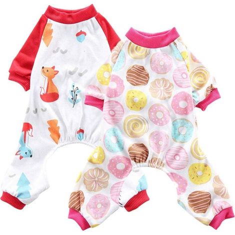 Lot de 2 pyjamas pour chien (XS)-Fei Yu