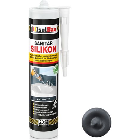 IsolBau Silicone Sanitario Antracite Sanitär Silikon 300ml (1/5)