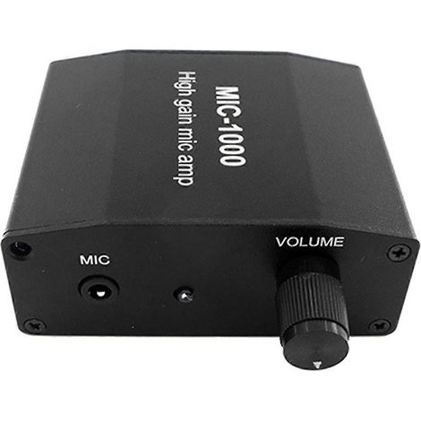 Amplificateur audio professionnel pour microphone MIC-1000, préamplificateur de signal stéréo avec gain 1000x (1/5)