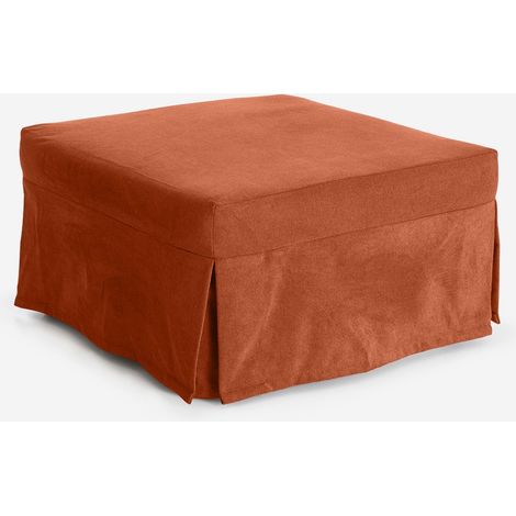 Pouf letto singolo idrorepellente sfoderabile Made in Italy Stelvio - Arancione