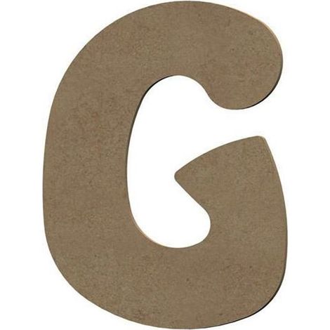 Lettre majuscule G en bois MDF à décorer - 8 cm