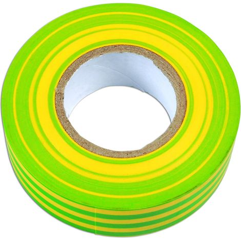 Atelier consommables 36891 PVC ruban isolant 19 mm x 20 m – Vert/jaune (1/2)