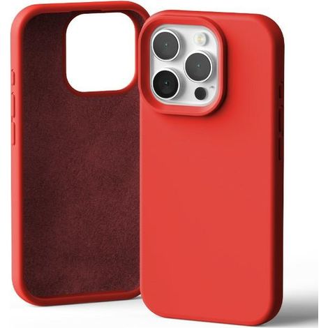 Cover in silicone Mercury per iPhone 16 Pro 6.3, colore rosso/rosso