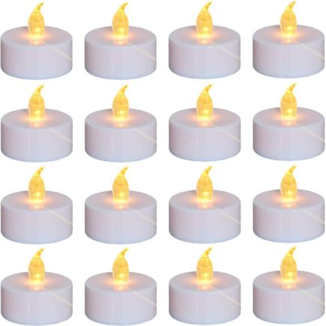 Set di 24 candele tealight a LED senza fiamma, luce gialla calda, alimentate a batteria per oltre 100 ore, ideali per feste, matrimoni, compleanni, regali e decorazioni per la casa. (1/5)