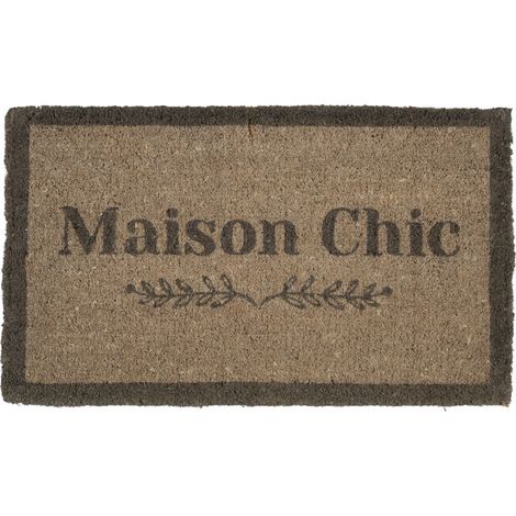 Paillasson maison chic marron coco 73x43x73cm (1/3)