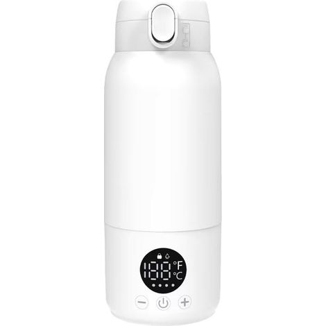 Chauffe-biberon de voyage portable, chauffe-lait pour bébé de 500 ml, chauffage rapide en 2 minutes, récipient pour lait maternisé à emporter, maintien au chaud, rechargeable par USB, indispensable po