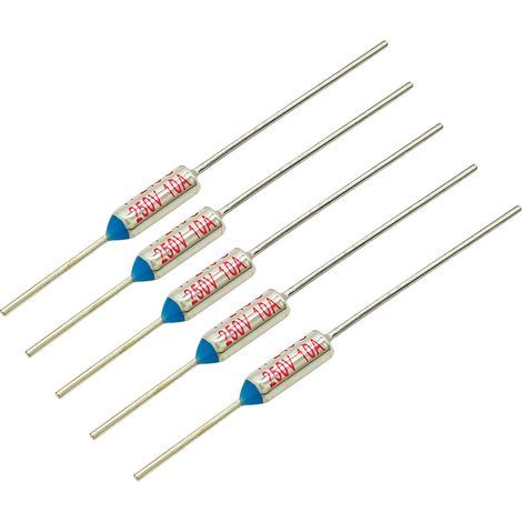 Fusible thermique en métal série RY TF, 5 pièces, composants électroniques haute température 240 ℃, 10A 250V (1/5)