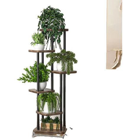 Supporto per piante, struttura in metallo, design salvaspazio (1/2)