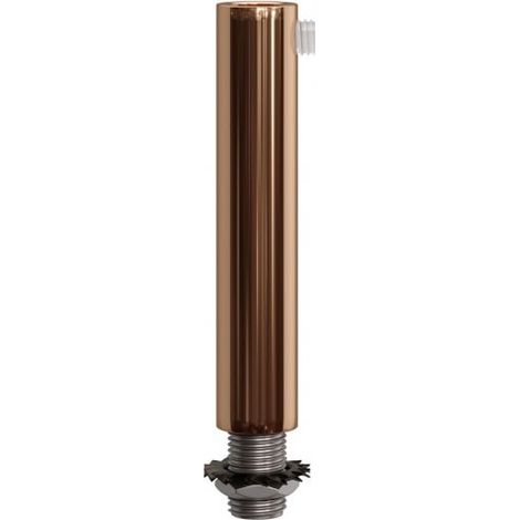 Serre-Câble Tubulaire Cuivré 70 mm avec Tige, Écrou et Rondelle - Accessoires de Fixation Métalliques pour Câbles